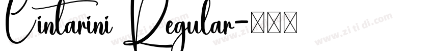 Cintarini Regular字体转换 Cintarini Regular字体转换